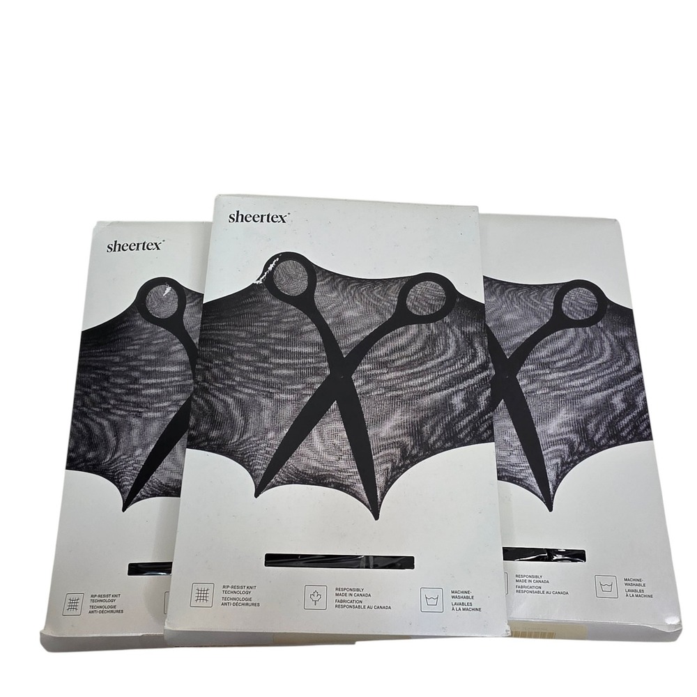 SHEERTEX Semi Opaque Rip Resist Leggings Womens XL Black 3 Pack Multipack